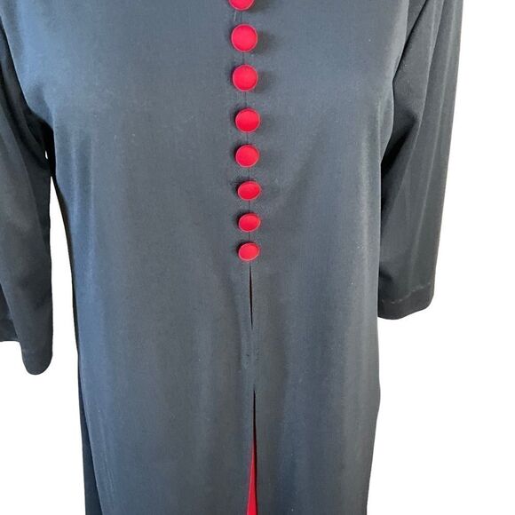 WESTSIDE Clothing Company Dress Size 8P Navy Blue and Red Vintage 1980's - Picture 3 of 14